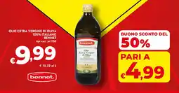 Bennet Olio extra vergine di oliva 100% italiano BENNET offerta