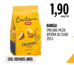 Carico Cash & Carry Barilla emiliane pasta ripiena all'uovo offerta