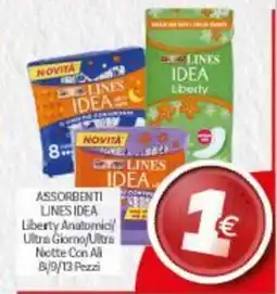 Supermercato Fratelli Scotto Assorbenti LINES IDEA offerta