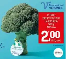 Supermercato Fratelli Scotto Citrus broccolo per LA RICERCA offerta