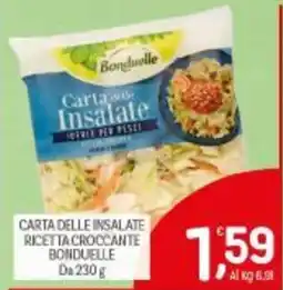 Supermercato Fratelli Scotto Carta delle insalate ricetta croccante BONDUELLE offerta