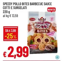 IperFamila Speedy pollo bites barbecue sauce cotti e surgelati offerta