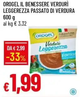 IperFamila Orogel il benessere verdurì leggerezza passato di verdura offerta