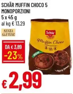 IperFamila Schär muffin choco 5 monoporzioni offerta