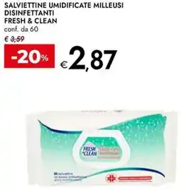 Bennet Salviettine umidificate milleusi disinfettanti fresh & clean offerta