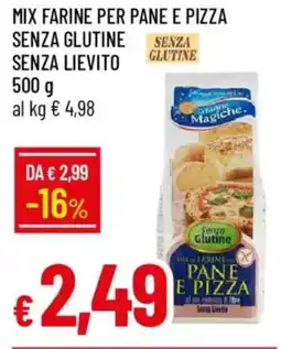 IperFamila Mix farine per pane e pizza senza glutine senza lievito offerta