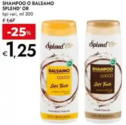 Bennet Shampoo o balsamo SPLEND' OR offerta