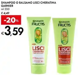 Bennet Shampoo o balsamo lisci cheratina GARNIER offerta
