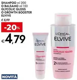 Bennet Shampoo o balsamo glycolic gloss o growth booster elvive offerta