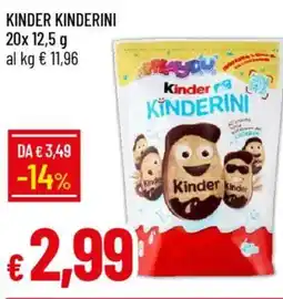 IperFamila Kinder kinderini offerta