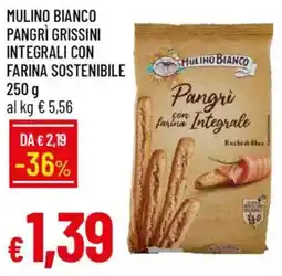 IperFamila Mulino bianco pangri grissini integrali con farina sostenibile offerta