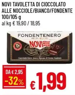 IperFamila Novi tavoletta di cioccolato alle nocciole/bianco/fondente offerta