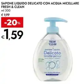 Bennet Sapone liquido delicato con acqua micellare fresh & clean offerta