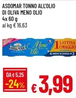 IperFamila Asdomar tonno all'olio di oliva meno olio offerta