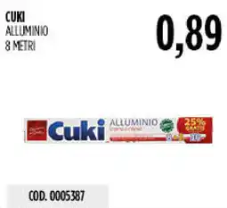 Carico Cash & Carry Cuki alluminio offerta