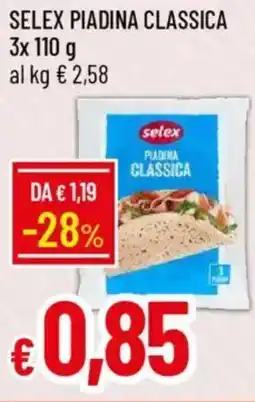 IperFamila Selex piadina classica offerta