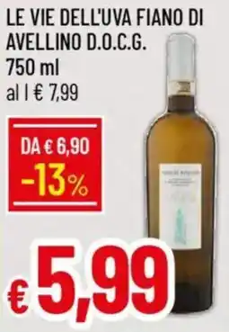 IperFamila Le vie dell'uva fiano di avellino D.O.C.G. offerta