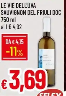 IperFamila Le vie dell'uva sauvignon del friuli DOC offerta