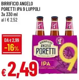 IperFamila Birrificio angelo poretti ipa 9 luppoli offerta