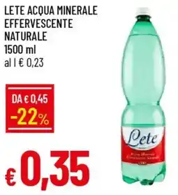 IperFamila Lete acqua minerale effervescente naturale offerta