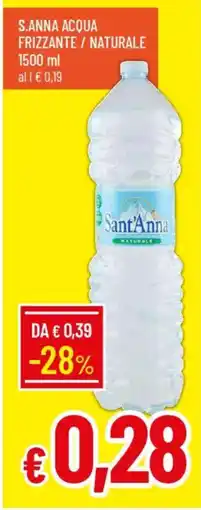 IperFamila S.anna acqua frizzante / naturale offerta