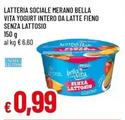 Galassia Latteria sociale merano bella vita yogurt intero da latte fieno senza lattosio offerta