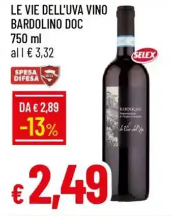 IperFamila Le vie dell'uva vino bardolino DOC offerta