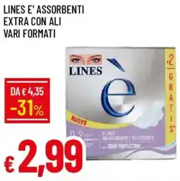 IperFamila Lines e' assorbenti extra con ali offerta