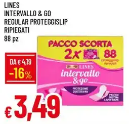 IperFamila Lines intervallo & go regular proteggislip ripiegati offerta