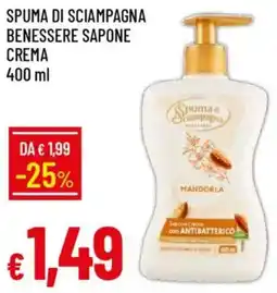 IperFamila Spuma di sciampagna benessere sapone crema offerta