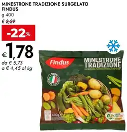 Bennet Minestrone tradizione surgelato FINDUS offerta