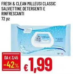 IperFamila Fresh & clean milleusi classic salviettine detergenti e rinfrescanti 72 pz offerta