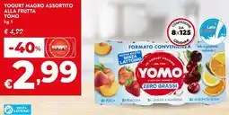 Bennet Yogurt magro assortito alla frutta YOMO offerta