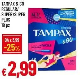 IperFamila Tampax & go regular/ super/super plus 19 pz offerta