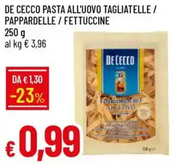 Galassia De cecco pasta all'uovo tagliatelle / pappardelle / fettuccine offerta