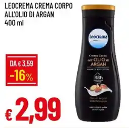 IperFamila Leocrema crema corpo all'olio di argan offerta