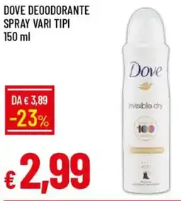 IperFamila Dove deoodorante spray offerta
