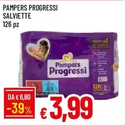 IperFamila Pampers progressi salviette 126 pz offerta