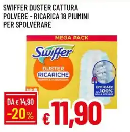 IperFamila Swiffer duster cattura polvere - ricarica 18 piumini per spolverare offerta