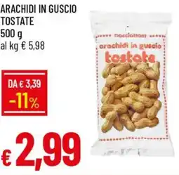 Galassia Arachidi in guscio tostate offerta