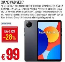 IperFamila Xiamo PAD SE8,7 offerta