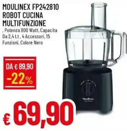 IperFamila MOULINEX FP242810 ROBOT CUCINA MULTIFUNZIONE offerta