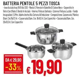 IperFamila Batteria pentole 5 pezzi tosca offerta