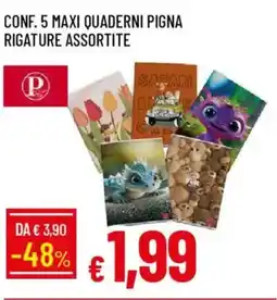 IperFamila Conf. 5 maxi quaderni pigna rigature offerta