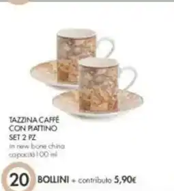 IperFamila Tazzina caffé con plattino set 2 pz offerta