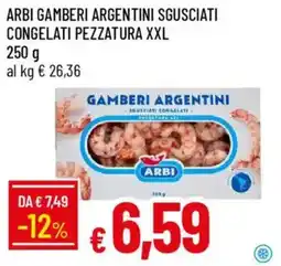 Galassia Arbi gamberi argentini sgusciati congelati pezzatura xxl offerta