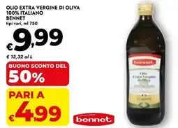 Bennet Olio extra vergine di oliva 100% italiano BENNET offerta