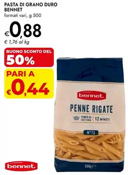 Bennet Pasta di grano duro BENNET offerta