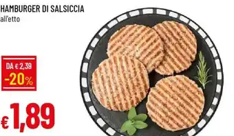 Galassia Hamburger di salsiccia offerta