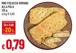 Galassia Mini focaccia romana alla pala offerta